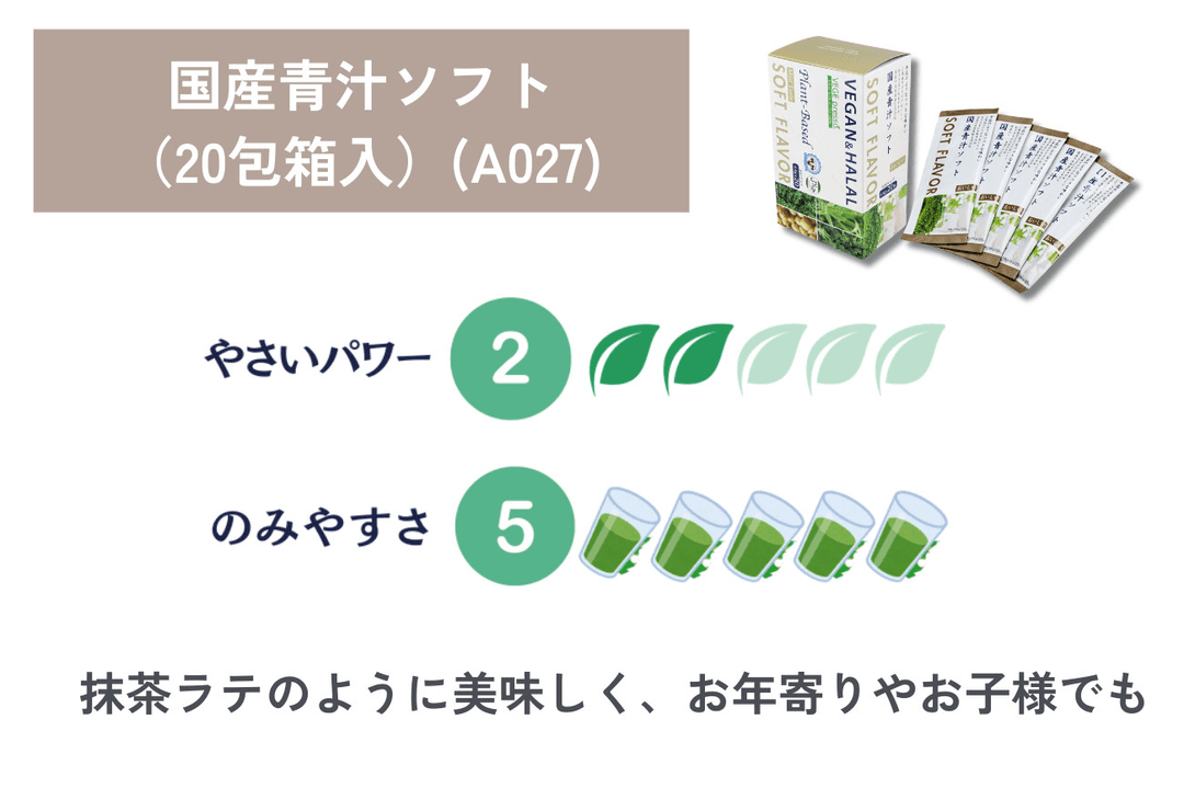 国産青汁ソフト(箱入)【ネット販売不可】の商品画像14459883-232e-4cd0-a91f-8bec162ef1ff