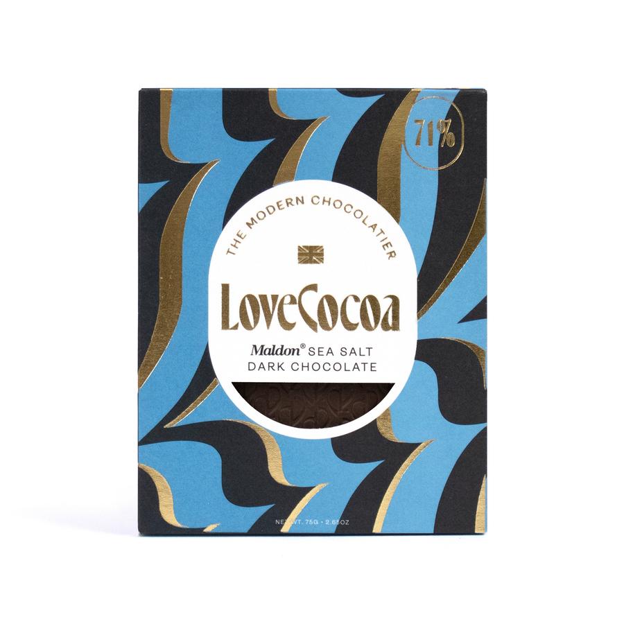 LOVE COCOA(ラブココア)マルドンシーソルト ダークチョコレート 75g 英国王室御用達マルドンの塩使用 バレンタインの商品画像2a114d34-e171-47eb-947e-8d7bb9d4ea12
