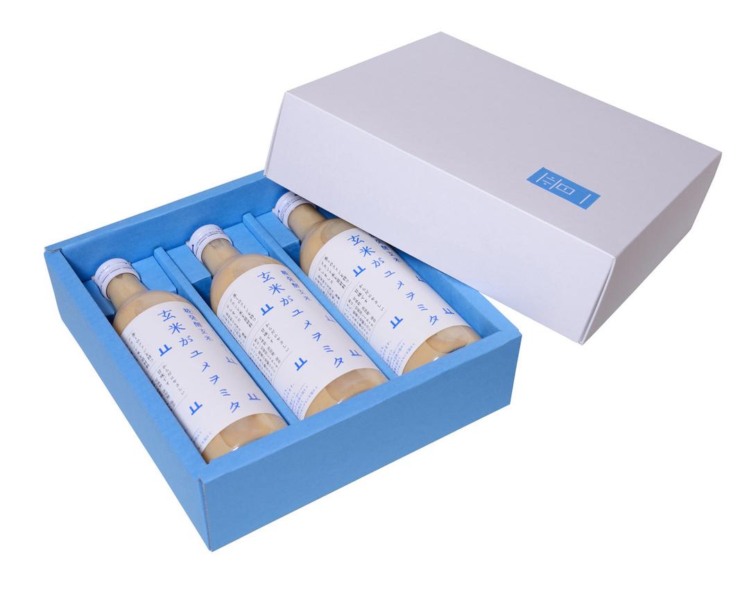 ご贈答用 糀発酵玄米「玄米がユメヲミタ 490ml」3本セット ※熨斗対応可の商品画像39cb5505-04f4-4645-861c-10c26e8c4f2e