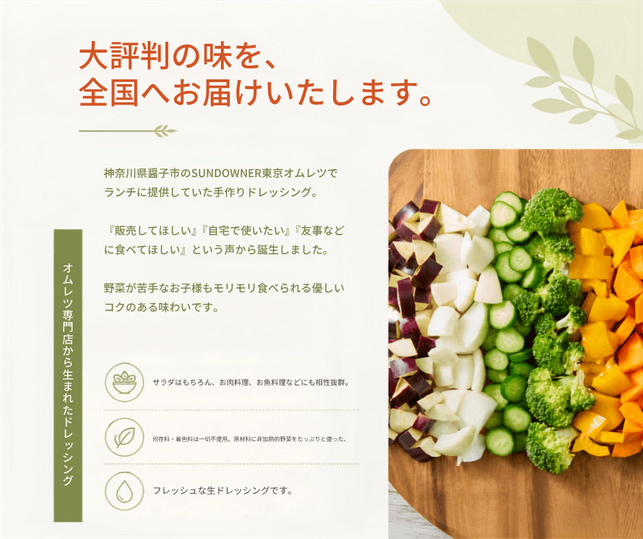 オリジナル自家製生ドレッシングの商品画像5167a8b6-86ba-47dd-9f33-4261131beb95