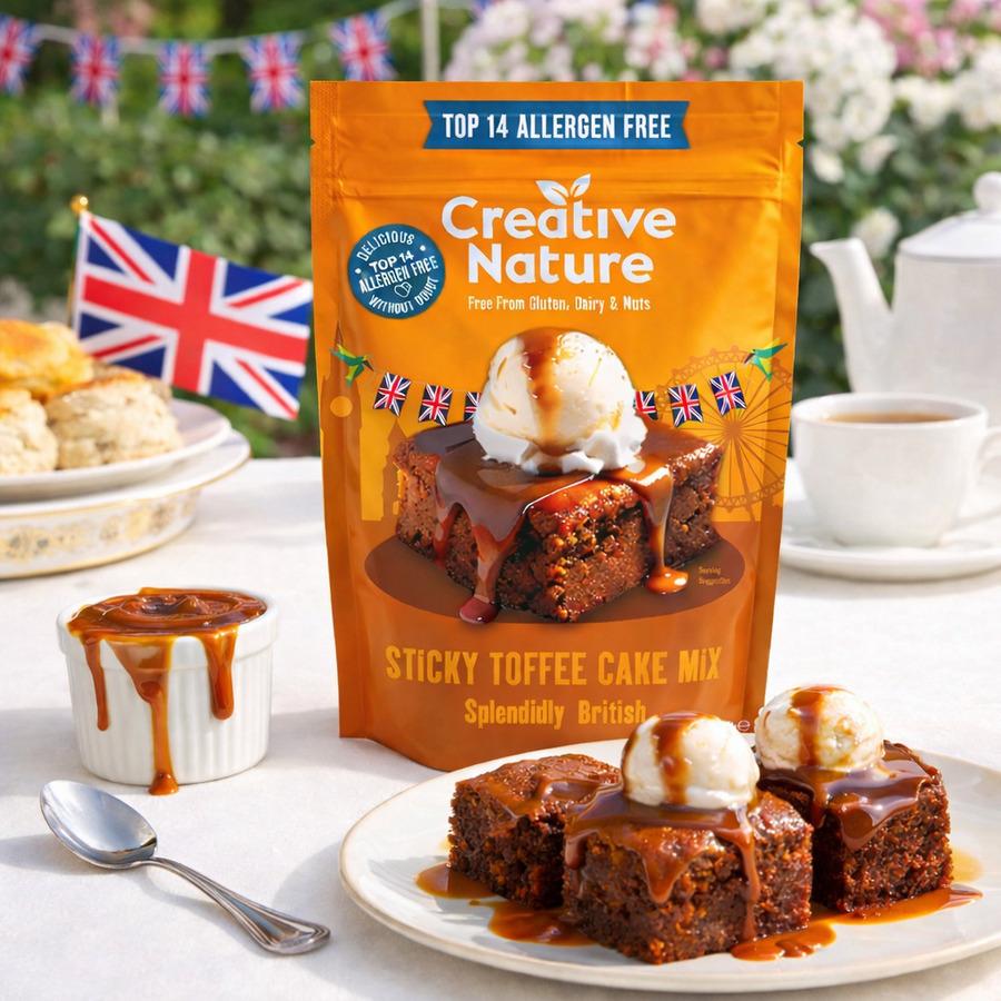 【サンプル】Sticky Toffee Cake Mix トフィー 14アレルゲンフリー ケーキミックス 【アレルギーフリー】 の商品画像8126afd7-1a40-4609-81fd-7ca5510700d8