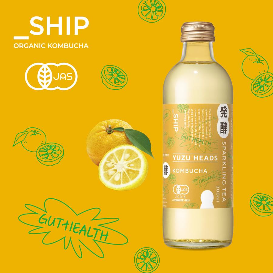 Organic KOMBUCHA(コンブチャ)「発酵_YUZU HEADS」300mlの商品画像99c4da6a-60e2-4664-a047-47277b35a2d3