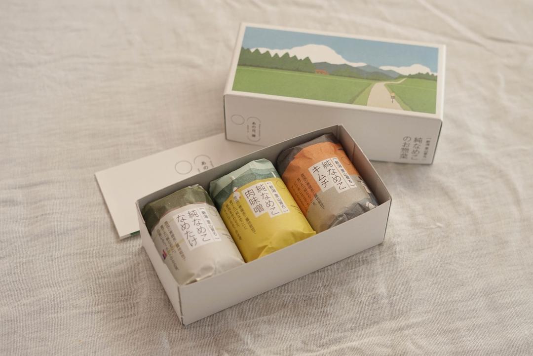 セット(純なめこ惣菜瓶 各1本+専用箱)の商品画像e44003ce-c1e9-423d-ad94-cf2272eb4ced