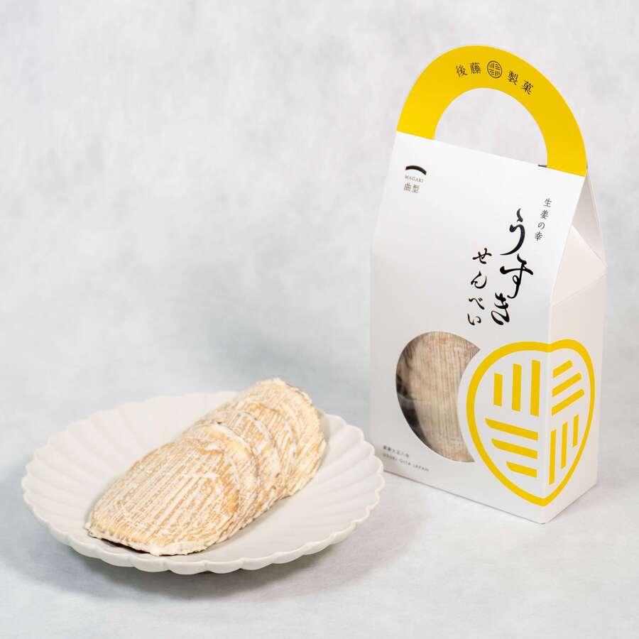 ●生姜の幸 うすきせんべい 5枚箱入【曲型(薄焼き)】 の商品画像f26feff8-5d28-496b-8580-8725d654d730